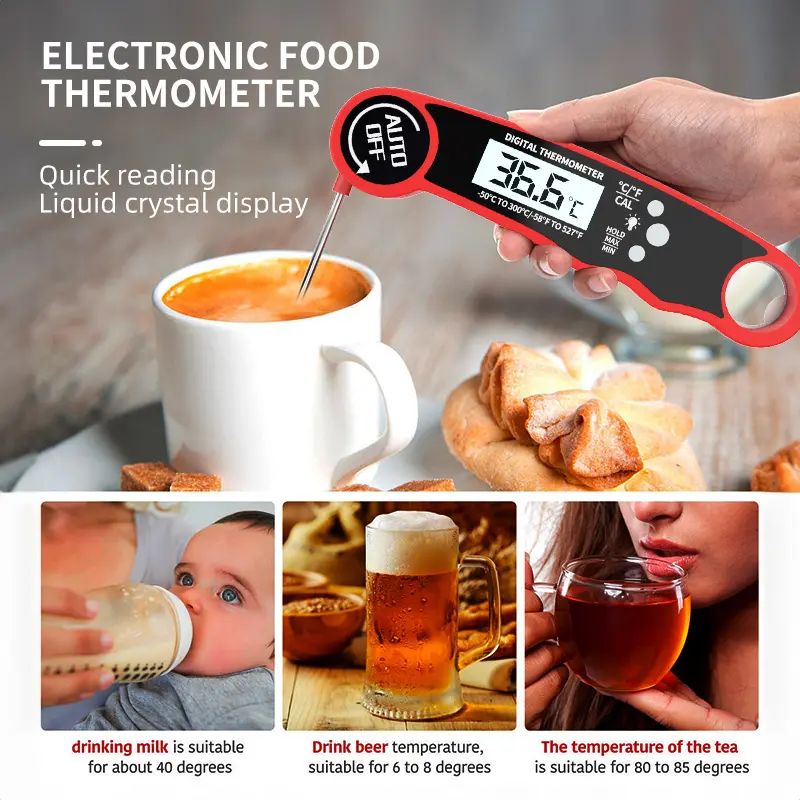 Hot Selling Kitchen Food Bbq Waterproof Instant Read Digital Meat Thermometer