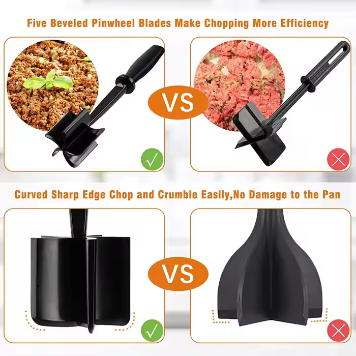 Multifunctional mixing Meat Chopper Heat Resistant Ground Beef Masher Nylon hamburger Meat Chopper